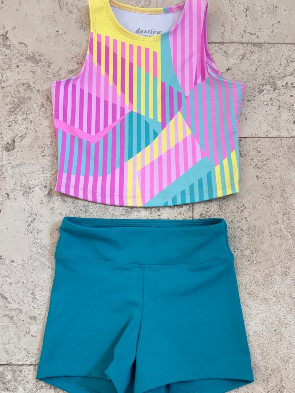 Destira: Sport Tank + High Waisted Performance short , size 6. Like new.